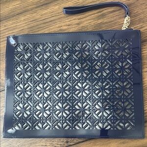 NWOT. Tory Burch Navy Blue Cutout Bag